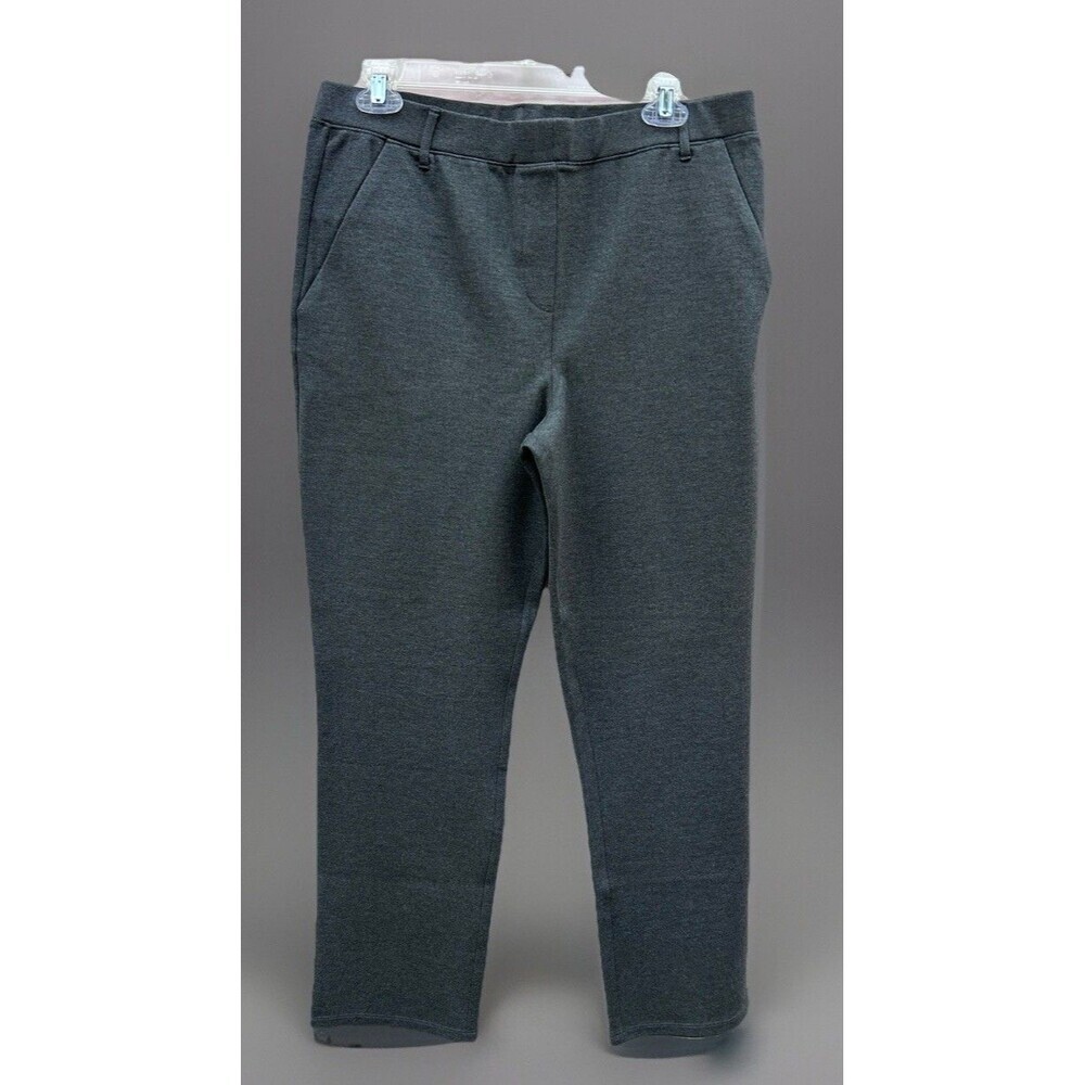 Quince Ponte Ultra Stretch Women's Charcoal Grey Stretch Knit Pull On Pants L